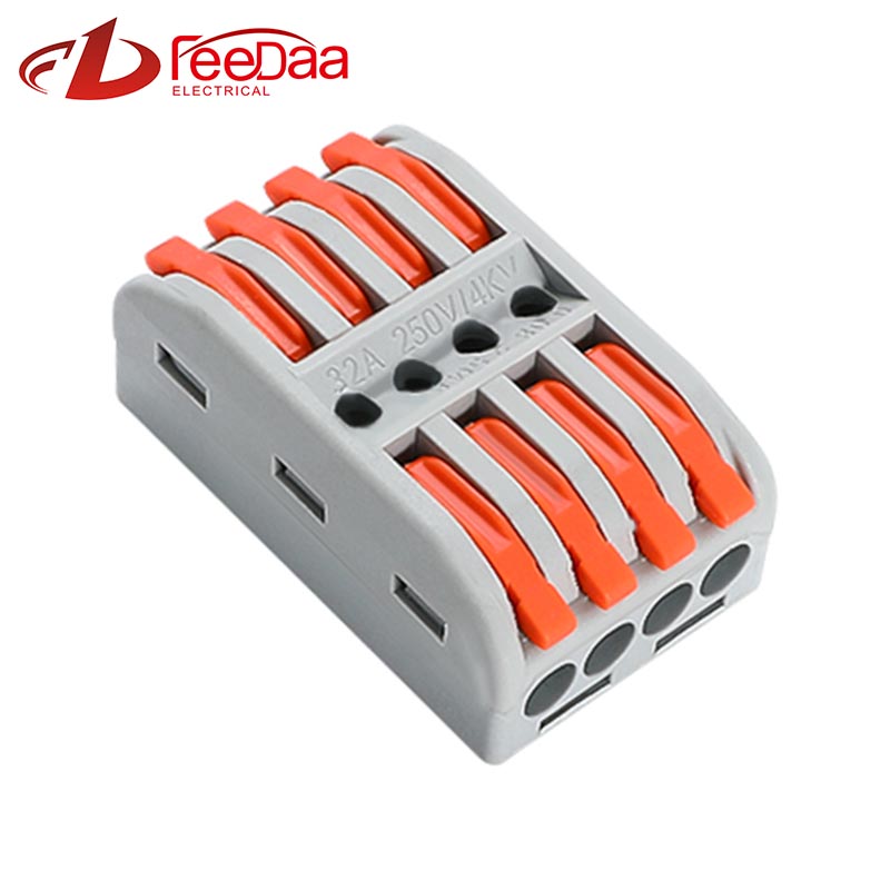 Konektor kabel Wire kanthi cepet 4 ing 4 metu UTJ13-244