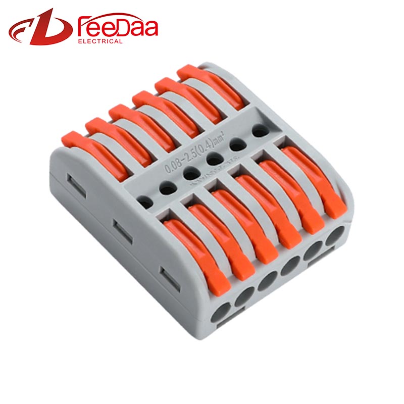 Konektor kabel Wire kanthi cepet 6 ing 6 metu UTJ13-266
