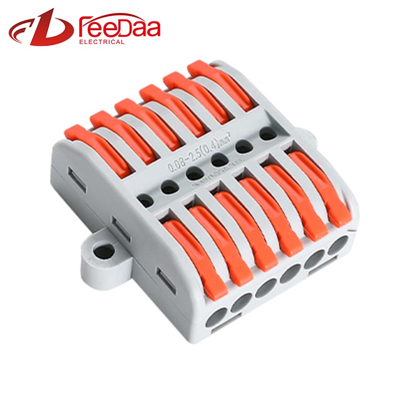 Konektor kabel Wire kanthi cepet 6 ing 6 metu Utj13-2666g